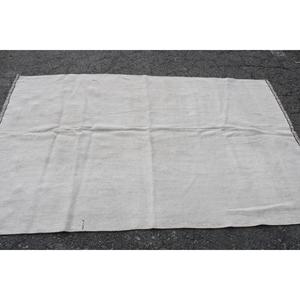 Alfombra turca vintage, alfombra de 4.7x7.1 pies, alfombra blanca con motivos de plantas y árboles - Product Image 3