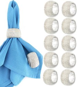 Anneaux de serviette en plastique perlé, décoration de table élégante pour mariages, Noël, dîners, fêtes, occasions spéciales, lot de 4 - Product Image 3