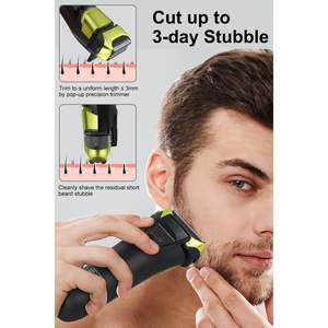 Afeitadora Eléctrica Inalámbrica para Hombre con 3 Cuchillas Flexibles, Recortadora Desplegable, Uso en Seco/Húmedo IPX7, Afeitadora de Lámina Triple para Cara y Cuerpo, Lavable - Product Image 6