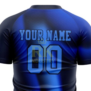 Concevez vos propres maillots de football d'équipe, manches courtes, col rond, séchage rapide, haute qualité, 100% polyester, unisexe - Product Image 2