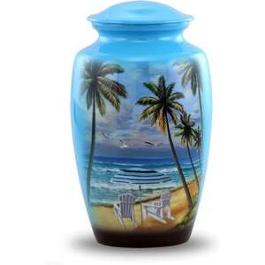 Urnas de cremación de aluminio grandes para adultos con estampado de Cruz hermosa al por mayor personalizadas, cenizas para cenizas humanas, urnas de recuerdo conmemorativas de Metal - Product Image 4