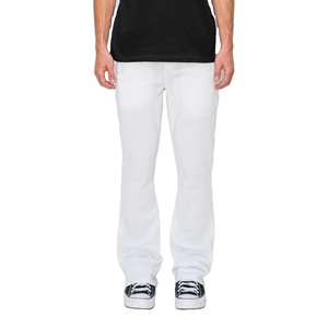 Comfort Fit Flare <b>Joggers</b> For Men Cotton <b>Polyester</b> Wide Leg Casual Gym Streetwear Pants Custom OEM Private Label Manufacturer - Product Image 1