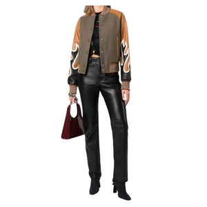 2024 veste Letterman Varsity pour hommes haut de gamme col montant conçu sur mesure avec décoration à motif par Maximize Wear pour l'hiver - Product Image 4