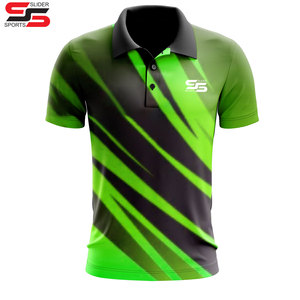 Chemises de golf pour hommes en polyester et élasthanne, motif dégradé, impression par sublimation, séchage rapide, polo - Product Image 5