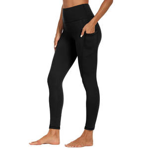 Venta al por mayor de pantalones de yoga elásticos de cintura alta para las mujeres logotipo personalizado Activewear Leggings Casual Fitness y uso del gimnasio - Product Image 3