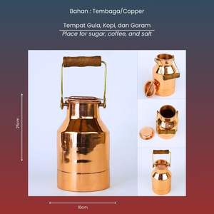 Stylish Vintage Copper Cylinder Storage <b>Canister</b> Home Organization Kitchen Metal Storage <b>Canisters</b> <b>Sets</b> - Product Image 6