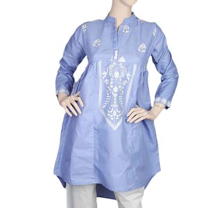 คุรตีปักลายสำหรับผู้หญิง - สีฟ้า - Product Image 2