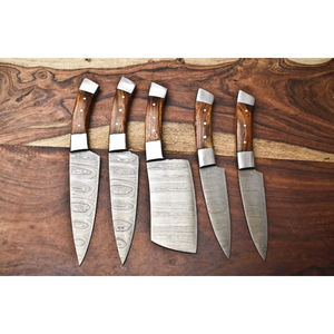 Ensemble de couteaux de chef en acier damas forgé à la main de qualité supérieure, ensemble de couteaux de cuisine - Product Image 3