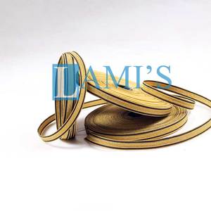 Venta al por mayor de encaje trenzado dorado de calidad superior personalizado de oro francés trenzado de encaje de artesanía textil - Product Image 6