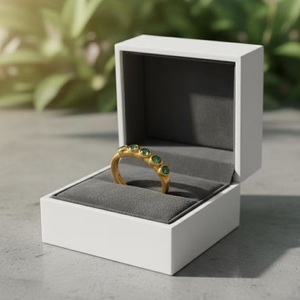 Women's Gold Plated 925 Sterling Silver Round Cut Emerald Ring - Product Image 6