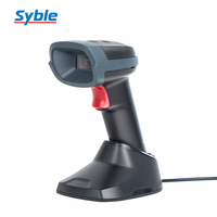 Pemindai Barcode Nirkabel Syble XB-D15BT 1D2D 2.4G Genggam dengan Pembaca Kode QR dan Basis Pengisian Daya untuk Kasir Supermarket