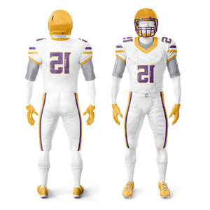 Venta Caliente, Precio Económico, Diseño Personalizado, Uniformes de Fútbol Americano, Último Diseño, 100% Poliéster Transpirable, Talla Grande, Manga Corta - Product Image 6