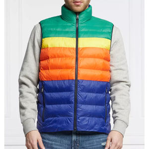 Chaqueta de invierno OEM para hombre estilo callejero cuello alto talla grande al aire libre cálido sin mangas Puffer brillante acolchado caliente invierno - Product Image 6