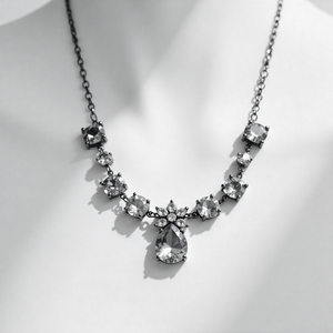 Trendy Zircon Necklace 925 Sterling Silver 18K Gold Plated Drop Chain Necklaces for Women - Product Image 1