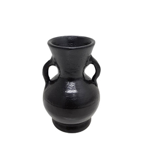 Vase à fleurs rond en aluminium avec gravure Texture noire Couleur Design moderne Jardinière en métal pour la décoration de la maison et du jardin - Product Image 4