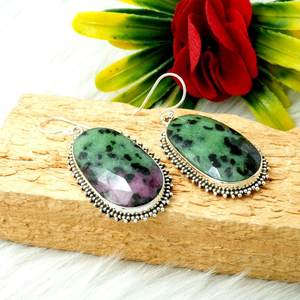 Natural Multi Sapphire Stud <b>Earrings</b> Rose Gold 925 Sterling <b>Silver</b> Jewelry Perfect <b>Wedding</b> Gift for Her - Product Image 2