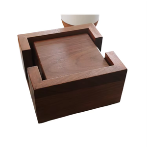 Posavasos de nogal Premium con grano de madera rico para cenas sofisticadas y decoración del hogar de Tradebyd - Product Image 6