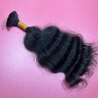 Extensions de cheveux Remy bruts non traités d'Inde du Sud pour femmes, ondulations naturelles, cheveux en vrac pour tresses, double trame, résistantes à la chute, qualité 10A