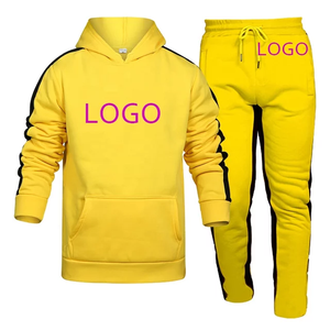 Conjunto Deportivo de Dos Piezas para Hombre, Estilo Informal, Sudadera con Capucha y Pantalones Deportivos, 100% Algodón, para Invierno, Venta Caliente 2024 - Product Image 2