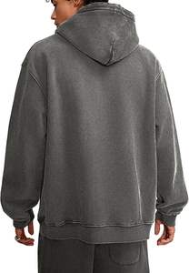 2024 Sanzaf hommes décontracté Vintage lavage à capuche haute qualité 100% coton soleil fondu conception acide pierre impression vêtements en détresse - Product Image 5