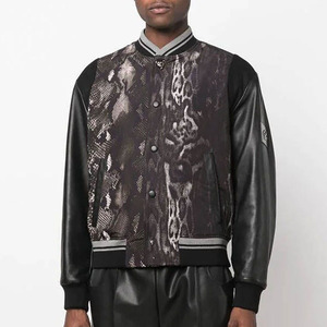 Chaqueta de béisbol con bordado de chenilla personalizada Chaqueta de lana y cuero estilo Varsity Letterman con revestimiento de lona - Product Image 1