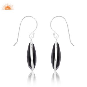 Meilleure vente de boucles d'oreilles en argent sterling naturel avec pierres précieuses en onyx noir pour femmes fabricant de bijoux personnalisés - Product Image 4