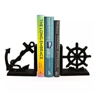 AK латунные металлические подкладки с якорем и капитанским колесом, 2 шт. в черном цвете, по лучшей цене, для декора полок/настольного декора - Product Image 5