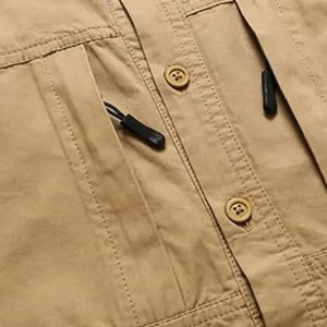 Vente en gros de chemises cargo personnalisées grande taille pour hommes vêtements de travail en coton à manches courtes avec poche pour l'extérieur et chemises cargo confortables pour hommes - Product Image 5