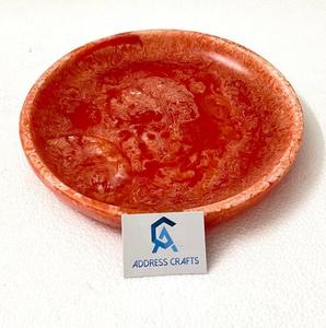 Luxury Epoxy Resin Serving and Salad Round Shape Plates Hotel and Restaurant Dinnerware Resin Platters by Address Crafts - Product Image 2