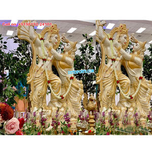 Estatua de boda asiática, decoración de vestíbulo, estatua de Radha Krishna, Gujurati, boda india, Radha Krishna - Product Image 1