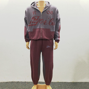 Chándal acampanado negro personalizado para hombre, ropa de calle, pantalones apilados para mujer, conjuntos de 2 piezas, chándal con bolsillos para primavera - Product Image 3