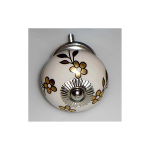 Tiradores de cajón hechos a mano con forma de flor 2025, excelente diseño, estilo antiguo, Color blanco, decoración de armario para sala de estar, perillas de cerámica - Product Image 2