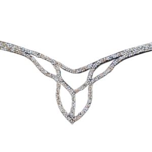 Sillín inglés de alta calidad, banda para la frente de caballo de cuero, decoración de cristales de estilo islandés, tamaño personalizable, frotamiento de Color - Product Image 1