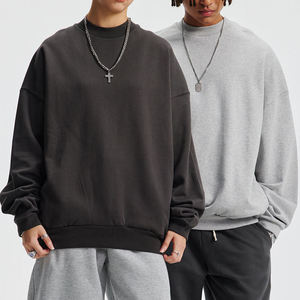 Sudadera de lana personalizada para hombre, cuello redondo, sudaderas de lana Sherpa de peluche para hombre, sudadera de lana esponjosa con cuello redondo para hombre - Product Image 2