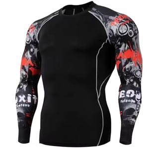 High Quality Customized Men's Long Sleeve <b>Rash</b> <b>Guards</b> Breathable and Good Quantity Printed for Men and <b>Women</b> - Product Image 2