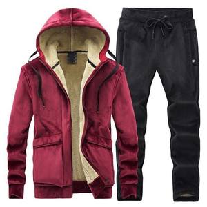 Ensemble de survêtement sportif réversible en molleton 100% coton pour homme, chaud et idéal pour l'hiver - Product Image 2