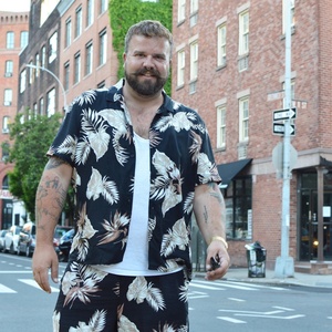 Conjunto Casual de Manga Corta para Hombre, Color Sólido, Cuello con Botones 1/4, Poliéster, Estampado de Hojas, Moda Otoñal, Uso Diario, Venta al Por Mayor - Product Image 4