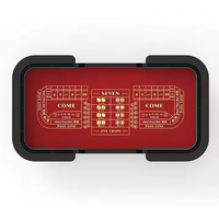 Table de poker Texas Crap pour casino, taille personnalisable 144 pouces, jeu de dés de luxe, logo personnalisé, tapis de poker, MDF+Bois+PU, professionnel