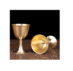 Vaso de Helado Acero Mediano Pie Corto con Tenedores para Postre Aperitivos con cuchara de latón y uso hecho a mano al mejor precio - Product Image 3