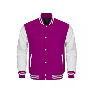 Heavy Wool and Genuine Leather Varsity <b>Jackets</b> Unisex Letterman Bomber Style <b>Jackets</b> Custom Chenille <b>Patch</b> Supplier - Product Image 1