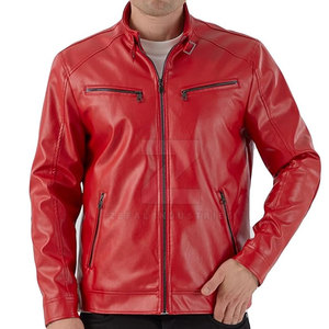 Durable Men's <b>Winter</b> <b>Leather</b> <b>Jacket</b> with Stand Collar and Front Logo Wholesale Price 2025 Waterproof & Eco-Friendly - Product Image 3