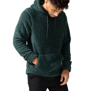 Long Sleeve Hooded Pullover <b>Men's</b> Breathable <b>Sherpa</b> Fleece Autumn Solid Sweatshirts Quick Dry Eco-Friendly Pakistan Manufacturer - Product Image 2