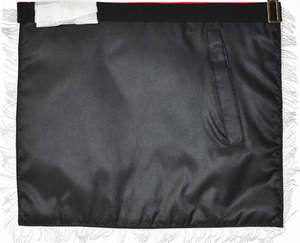 Tablier de règlement de la Loge bleue de maître maçon, broderie machine rouge, tabliers de Loge de maître maçonnique les plus vendus, 2025 - Product Image 4