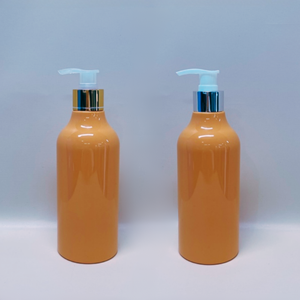 Bouteille PET orange d'usine du Vietnam 450ml - 28mm - 42g bouteilles vides pour lotion pour le corps shampooing revitalisant bouteille avec bouchon de tête de pompe - Product Image 1