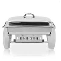 Équipement de cuisine professionnel grande capacité en acier inoxydable chauffe-plats ensemble cintre couvercle utilisé chauffe-plats ensemble de buffet