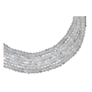 El más vendido, cuentas de piedra natal de junio de grado AAA, piedra lunar arcoíris Natural, forma de Rondelle facetada, 3-5mm, para hacer collares de joyería - Product Image 1