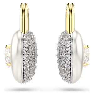 Pendientes de Aro con Forma de Corazón de Lujo, Chapados en Oro, con Diamantes de Imitación y Circonitas, para Mujer - Product Image 2