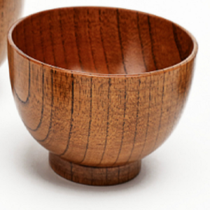 Bol tendance pour la maison hôtel Restaurant ustensiles de cuisine vaisselle de couleur marron bois naturel fini vaisselle en forme de balle service - Product Image 4