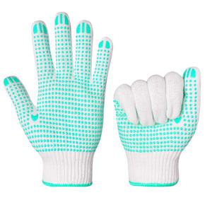 Gants de travail de sécurité en PVC/pointillés/à pois Gants tricotés en coton de toutes les couleurs et tailles pour le travail de jardinage industriel Vente en gros - Product Image 6