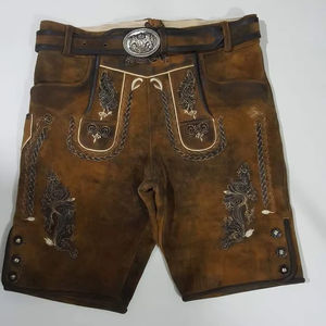 Shemax Trachten Shorts pour hommes Lederhosen Shaded Grey OEM Custom New Bavarian Oktoberfest Lederhosen - Product Image 1